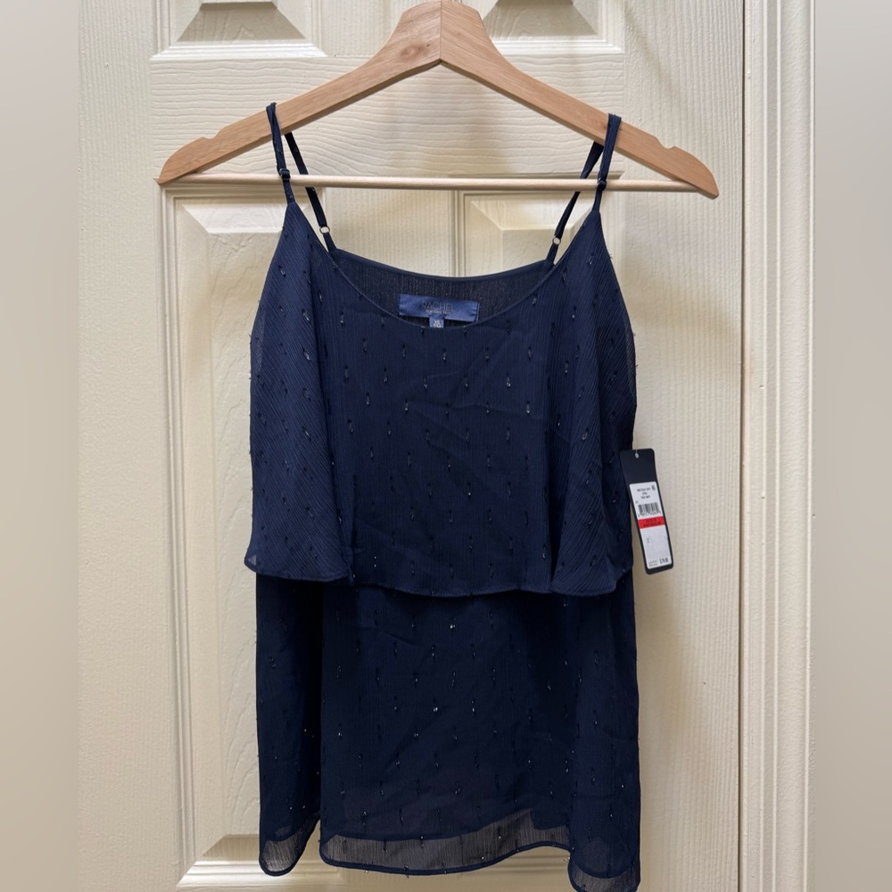 Rachel Zoe Blue Tiered Camisole Top